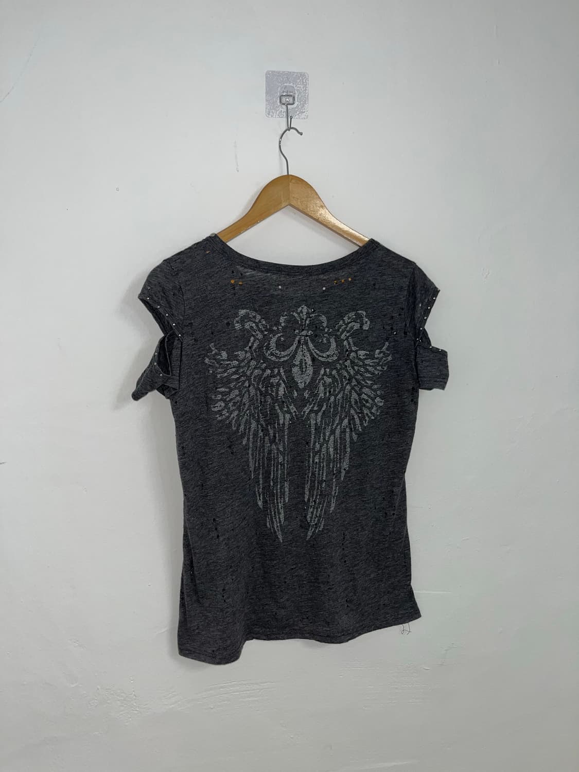 •00‘s P2K 소매 슬릿 스터드 반팔 티셔츠 상품이미지7