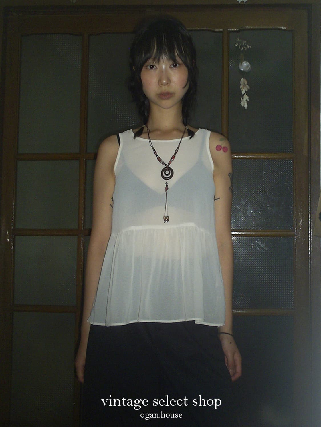 mesh frill sleeveless top 상품이미지4