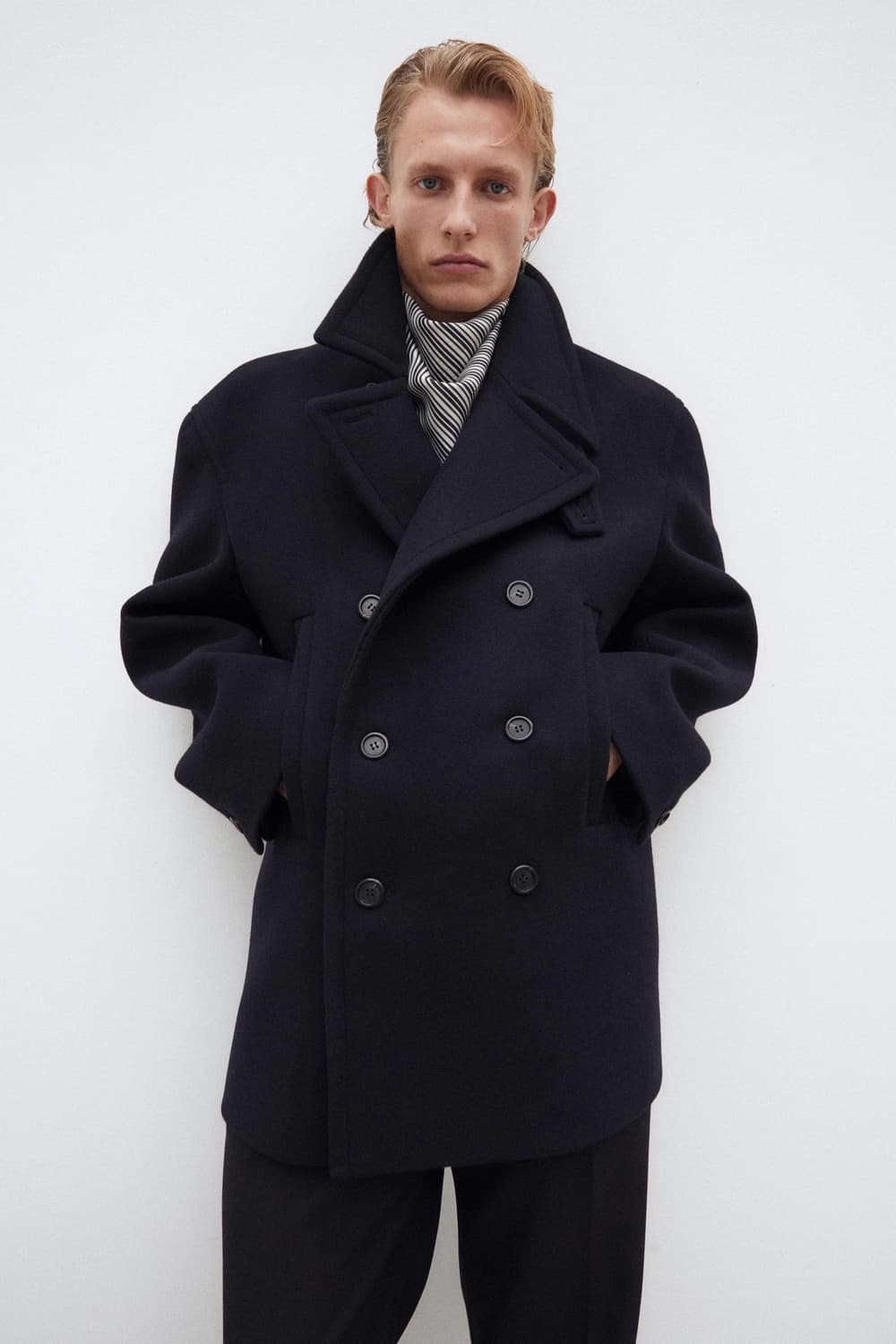 BRITAIN REEFER COAT DARK NAVY 상품이미지5