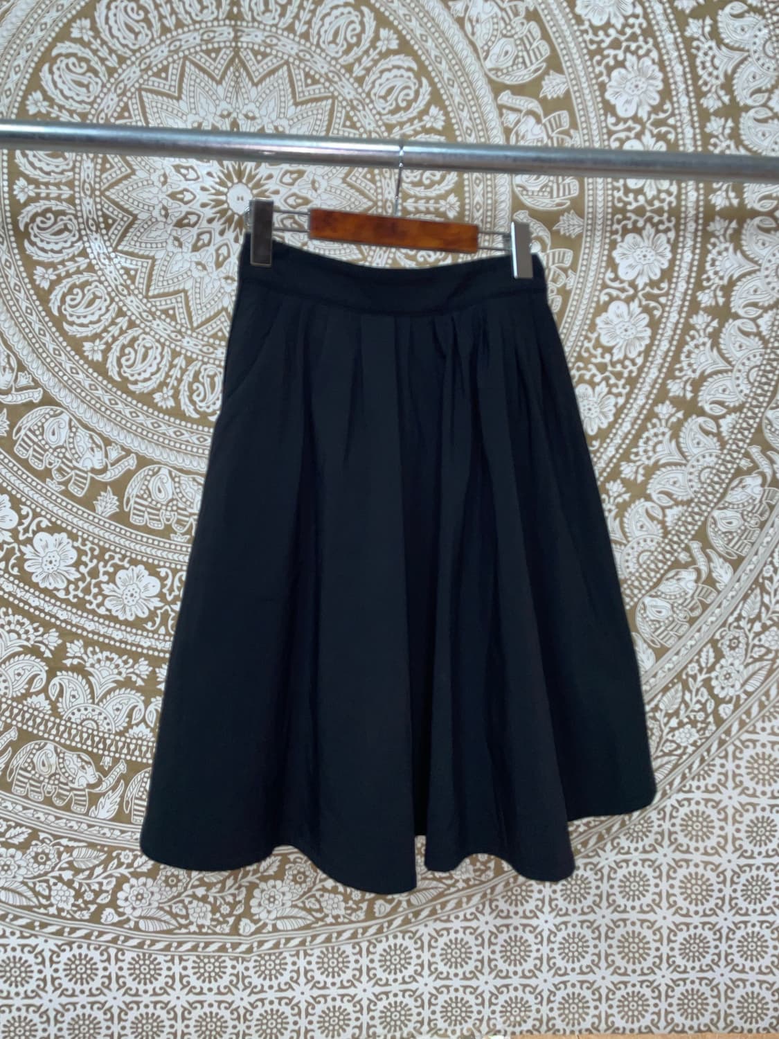 빈티지 여성 기모 턱 미디스커트  상품이미지3