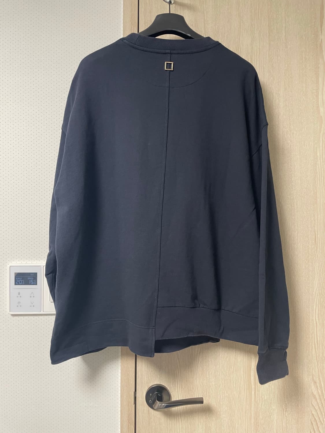 52사이즈,  우영미 앞절개 맨투맨 네이비 상품이미지6