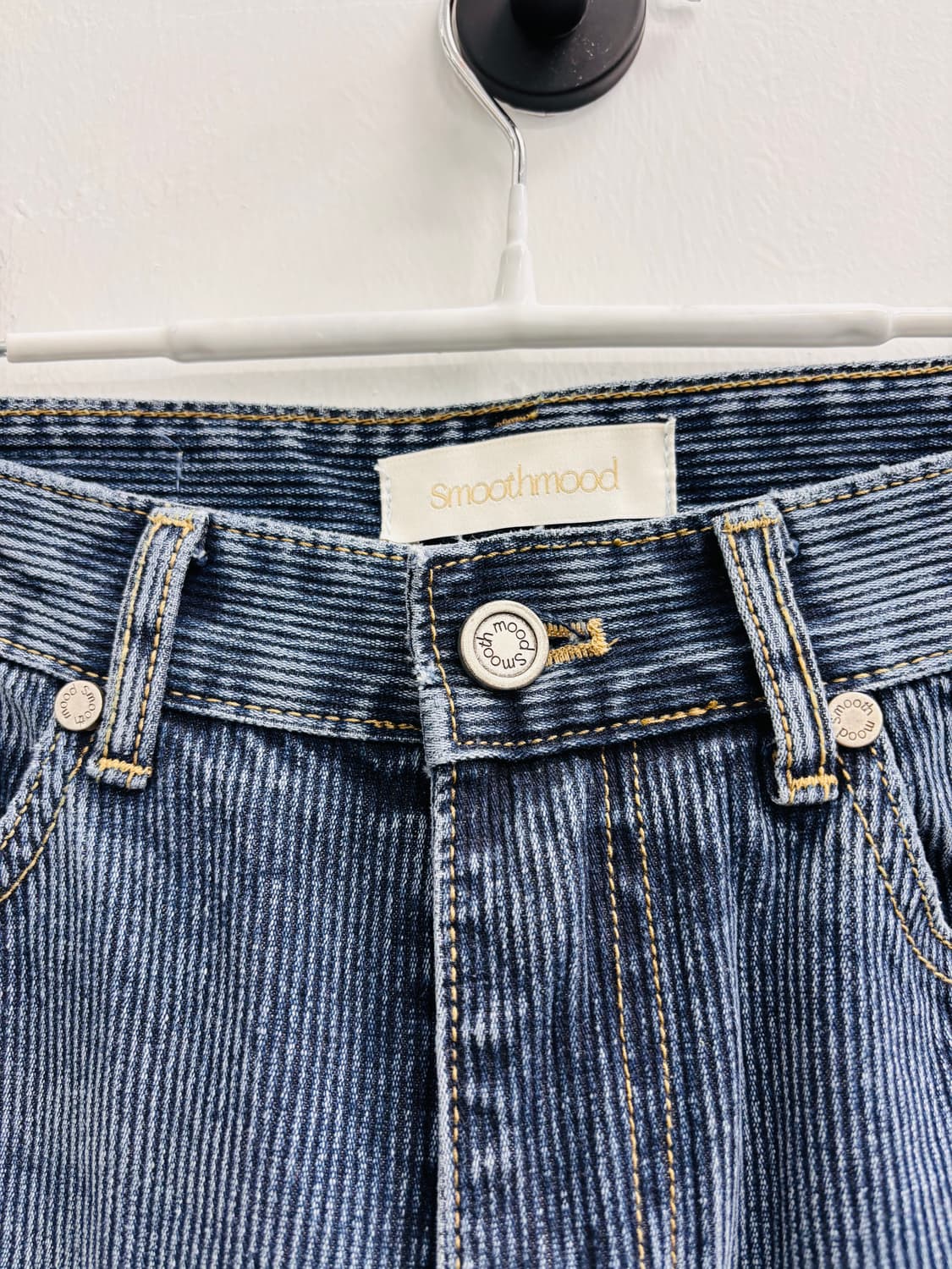 스무스무드(Smoothmood) 스트라이프 워싱 데님 부츠컷 상품이미지3