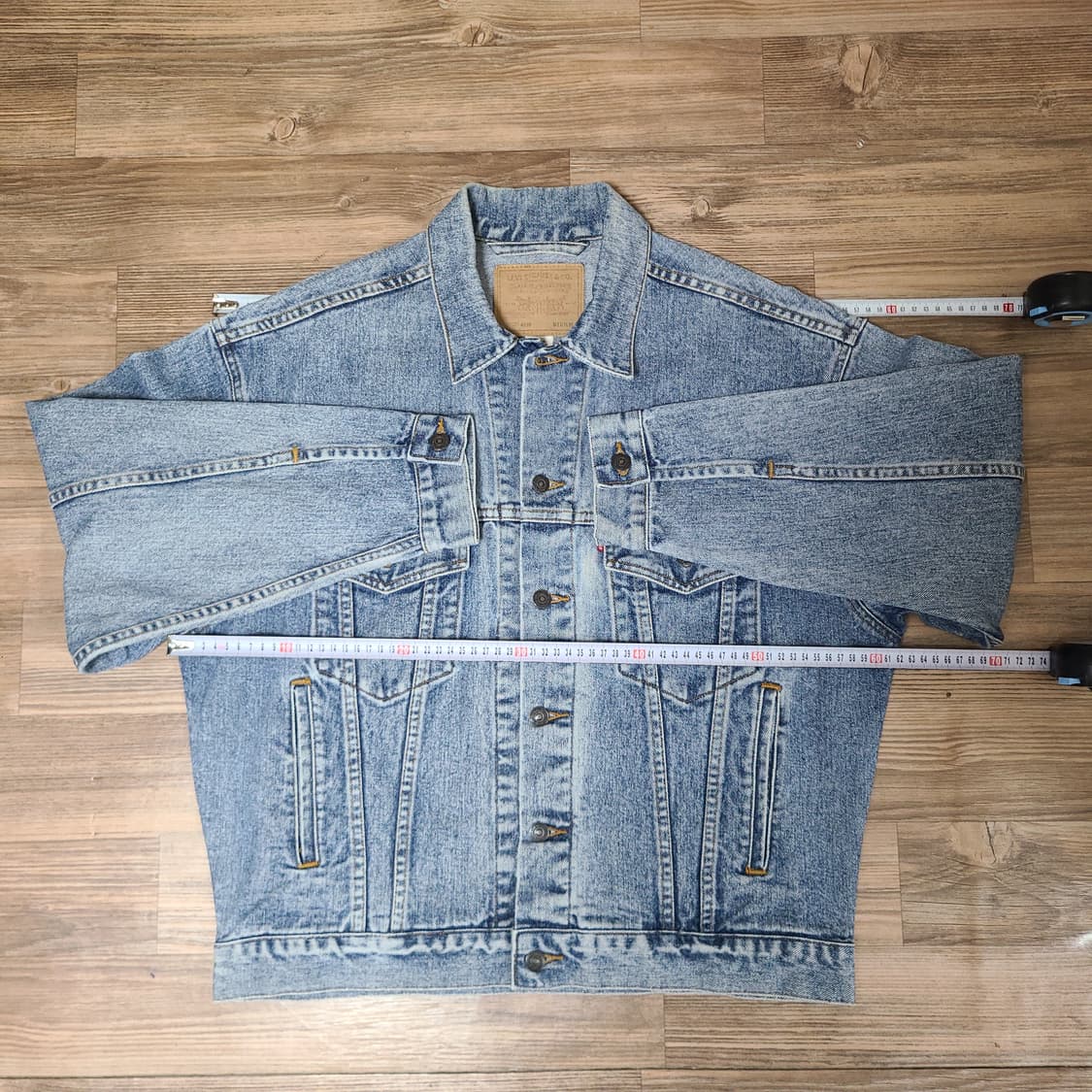 (XL XXL) 90s 리바이스 빈티지 70507 데님 트러커 청 자켓 상품이미지7