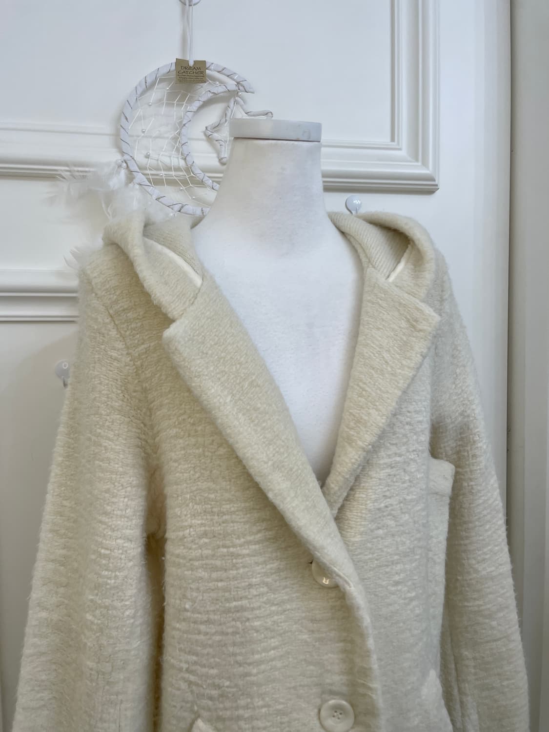 ivory long warm sweater hoodie jacket 상품이미지6