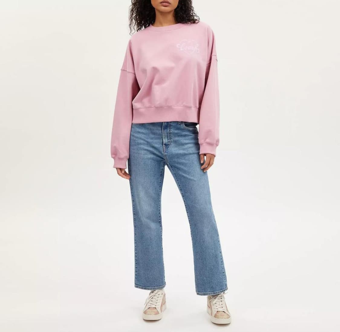 coach 코치 하트 자수 맨투맨 핑크 새상품 상품이미지2