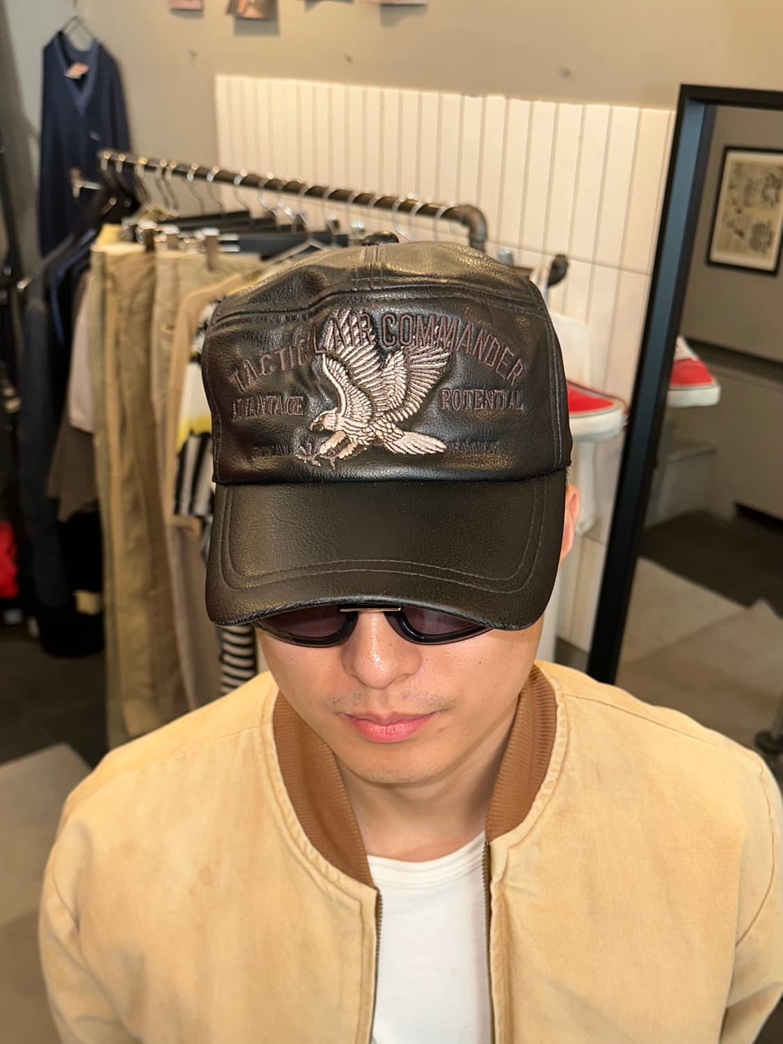 90’s Tactical Bike leather trucket cap 상품이미지2