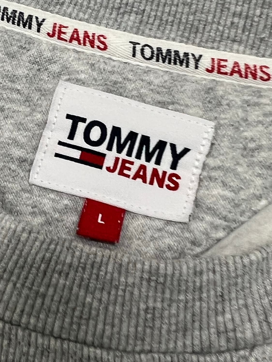 (L) 타미진스 자수로고 기모 맨투맨 그레이 상품이미지3