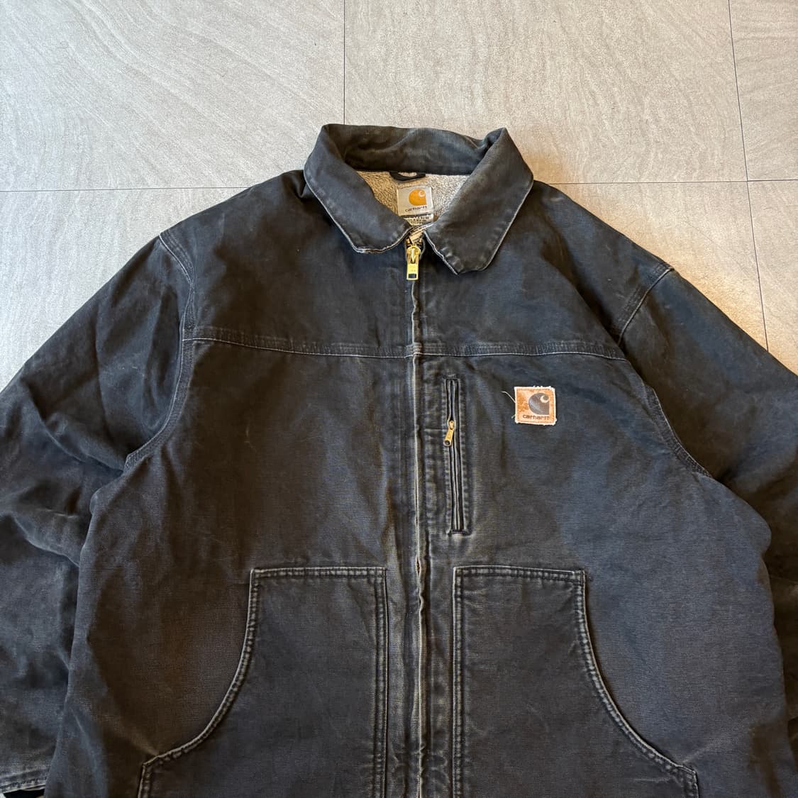 칼하트 정품 C61 블랙 덕 초어 자켓  상품이미지3