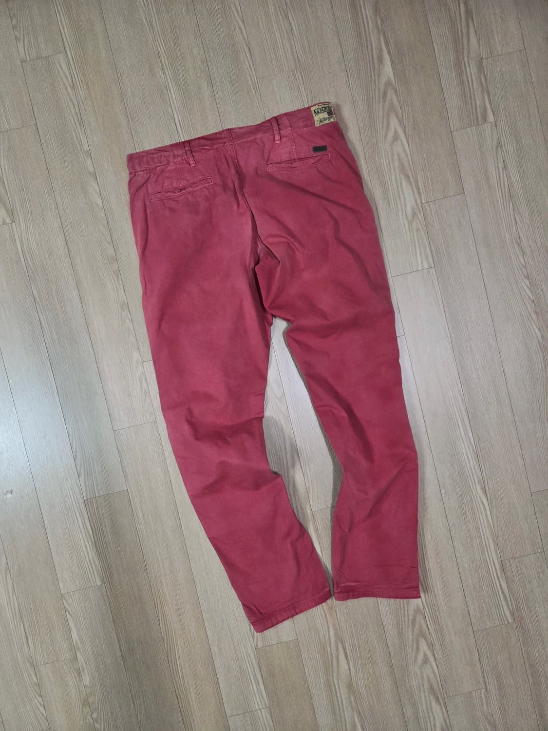 나파피리 레드 가먼트다잉 코튼 팬츠 상품이미지7