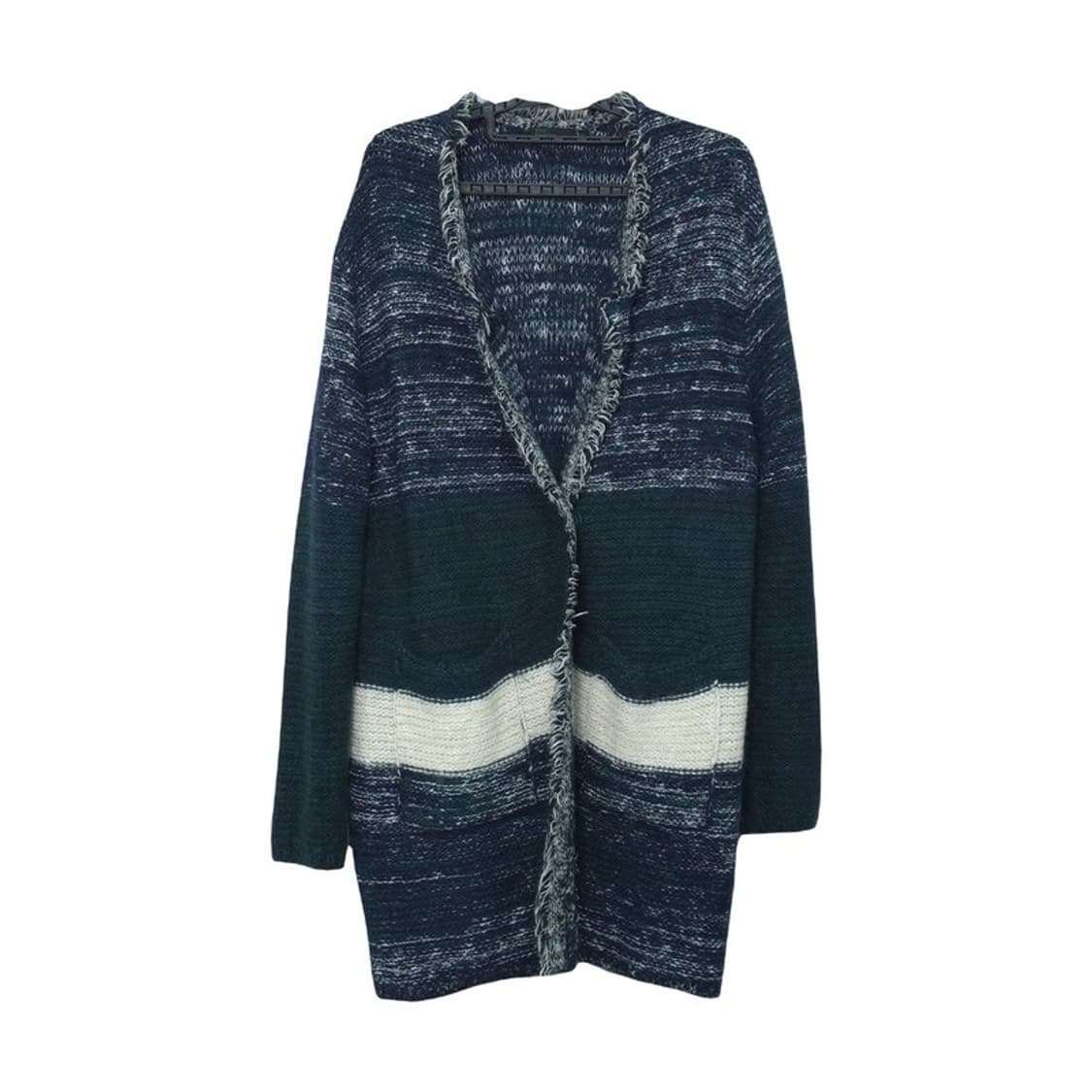 베네통 배색 니트 롱가디건 상품이미지1