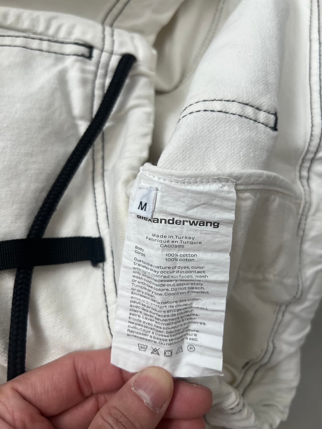 알렉산더왕 더블니 조거 팬츠 화이트 데님 M 상품이미지6