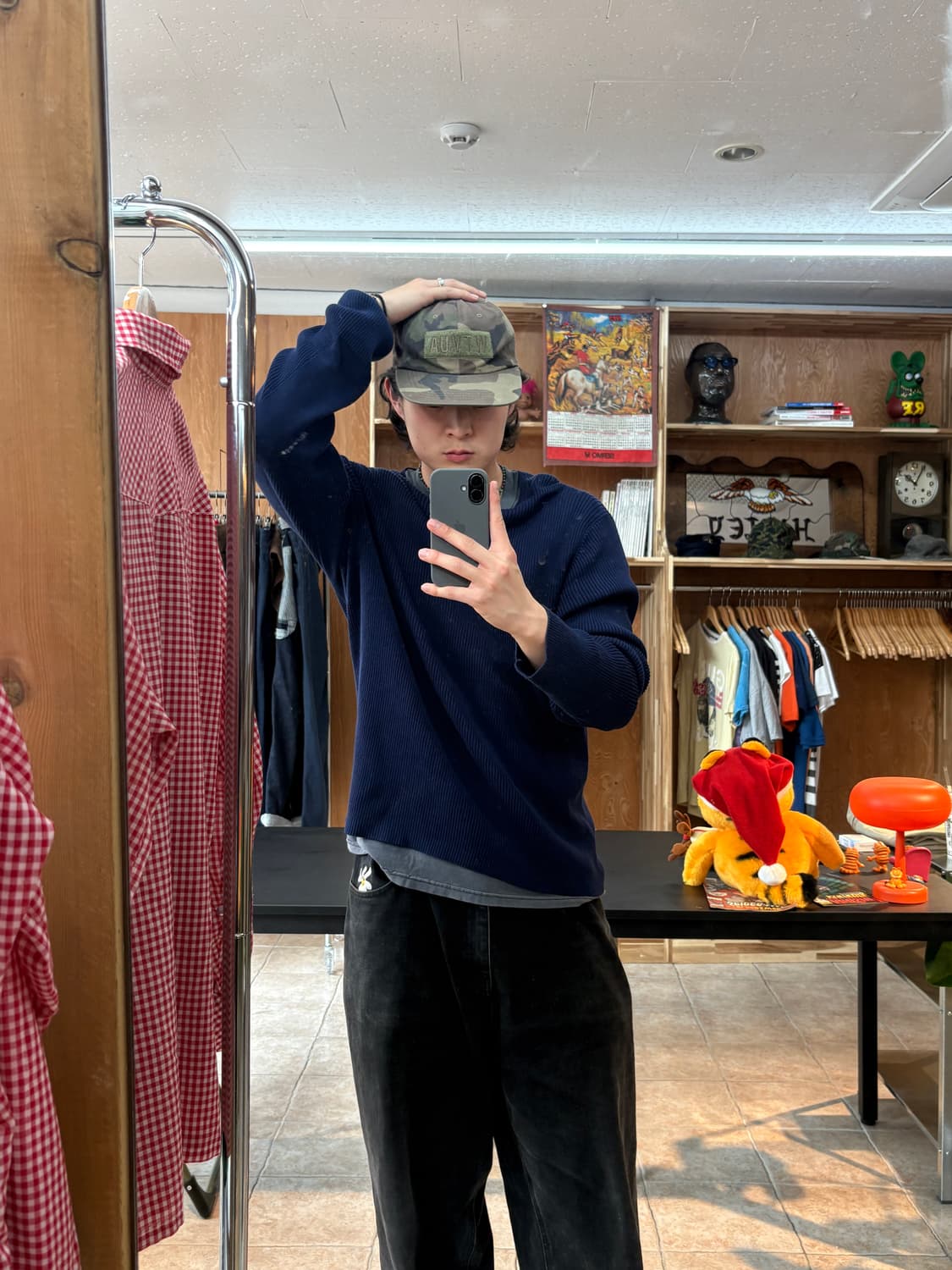 [착샷O] Polo cotton navy knit (mercerized) 상품이미지6