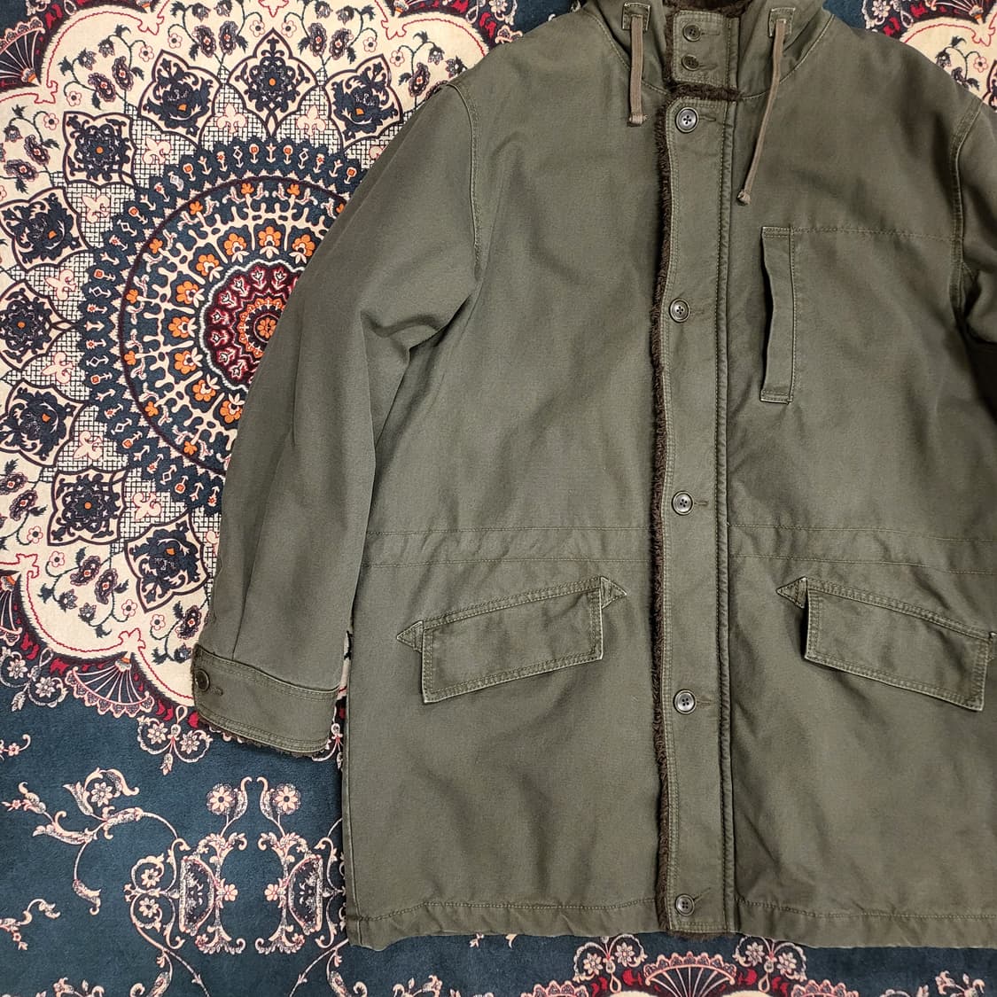 90s JAPAN UNIQLO 후드 야상 자켓 (XL) 상품이미지4