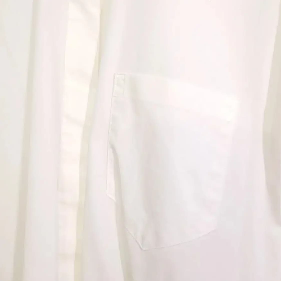 닐바렛 화이트 언밸런스 셔츠 오버핏 105~110 레이어드용 상품이미지10