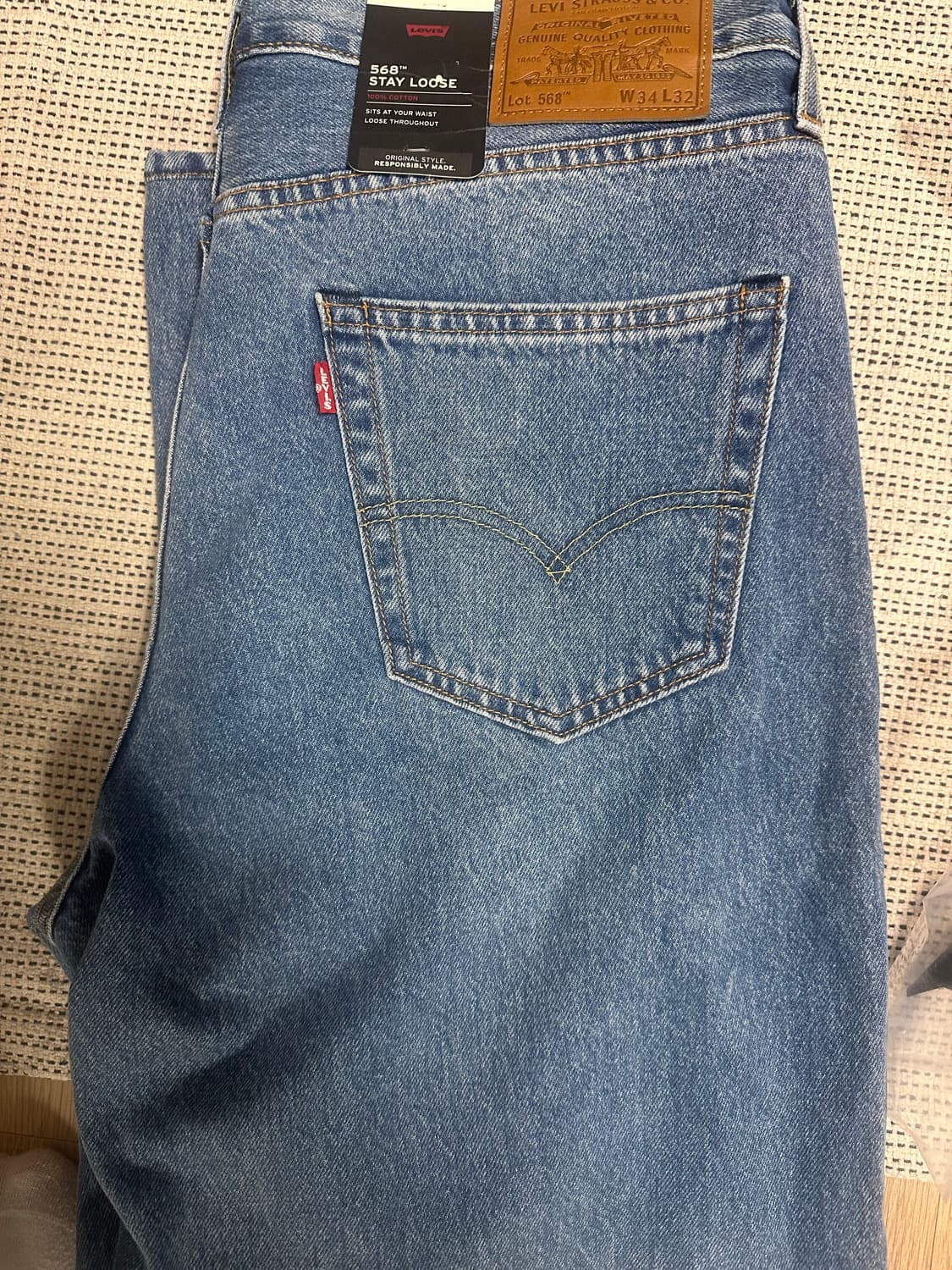 리바이스568 루즈 스트레이트 34 새상품 상품이미지1