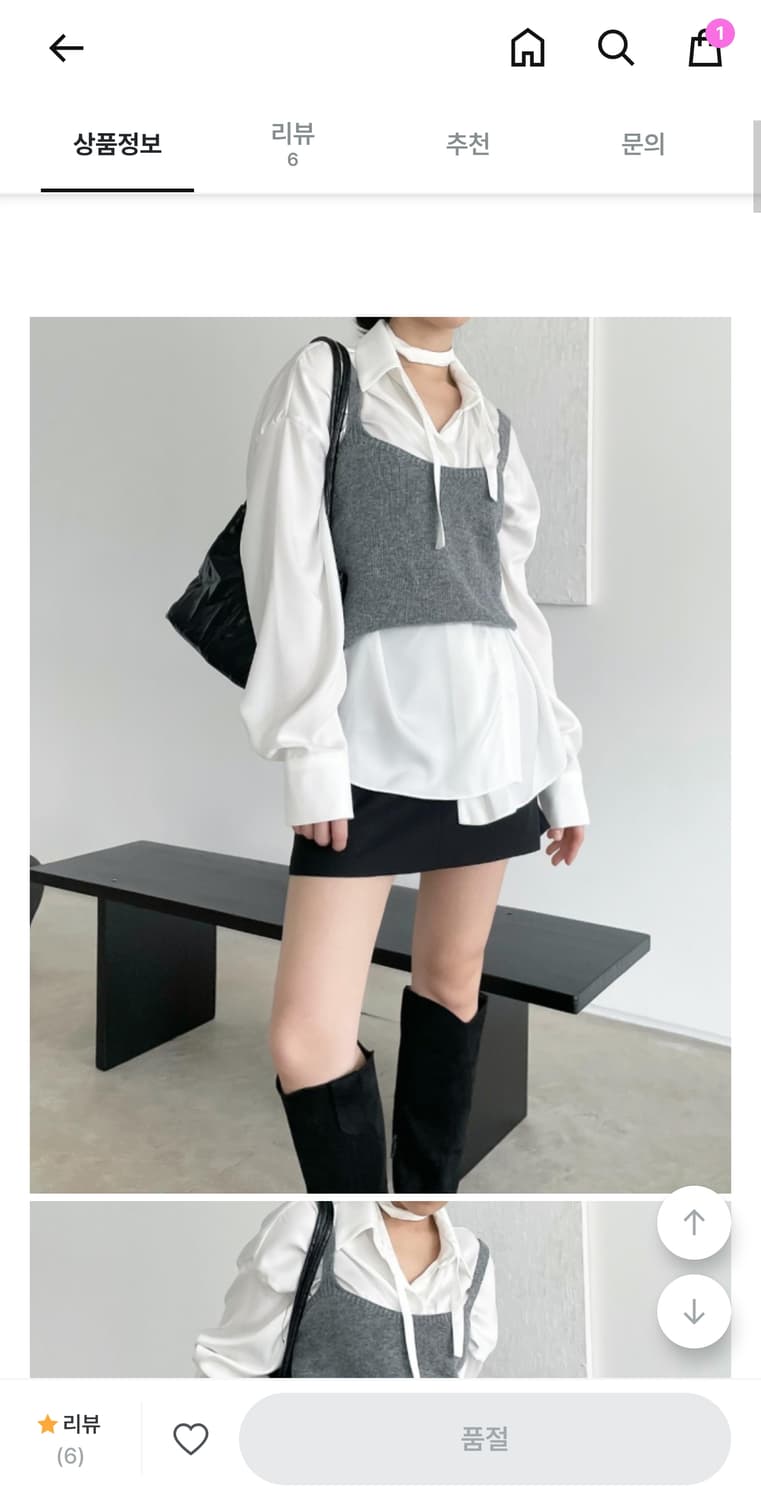 (새상품)키막 렌 초커 투웨이 새틴 셔츠 white 원가 4.6 지그재그 상품이미지4