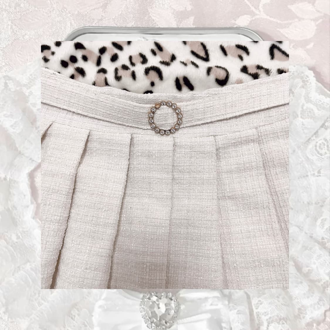 히메갸루 트위드 큐빅 큐롯 스커트🪽 상품이미지2