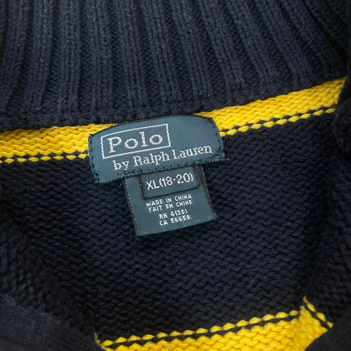 폴로 랄프로렌 포니 로고 스트라이프 하프 집업 니트 상품이미지4