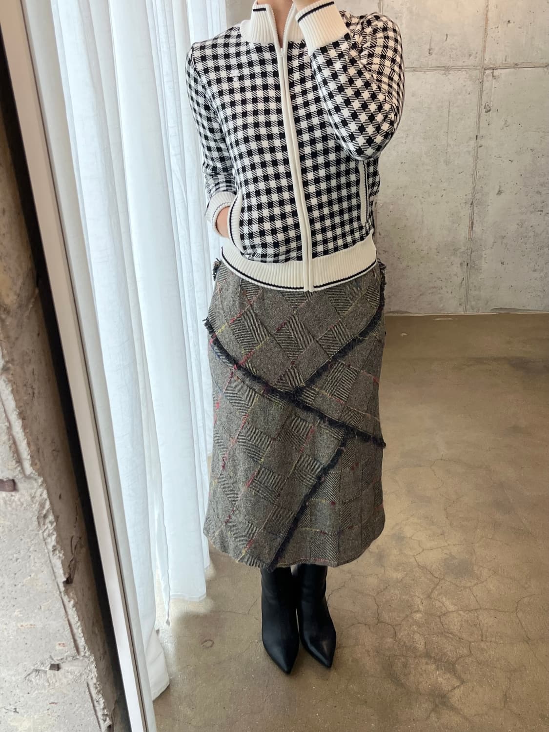 SENSOUNICO 트위드 스커트  상품이미지7