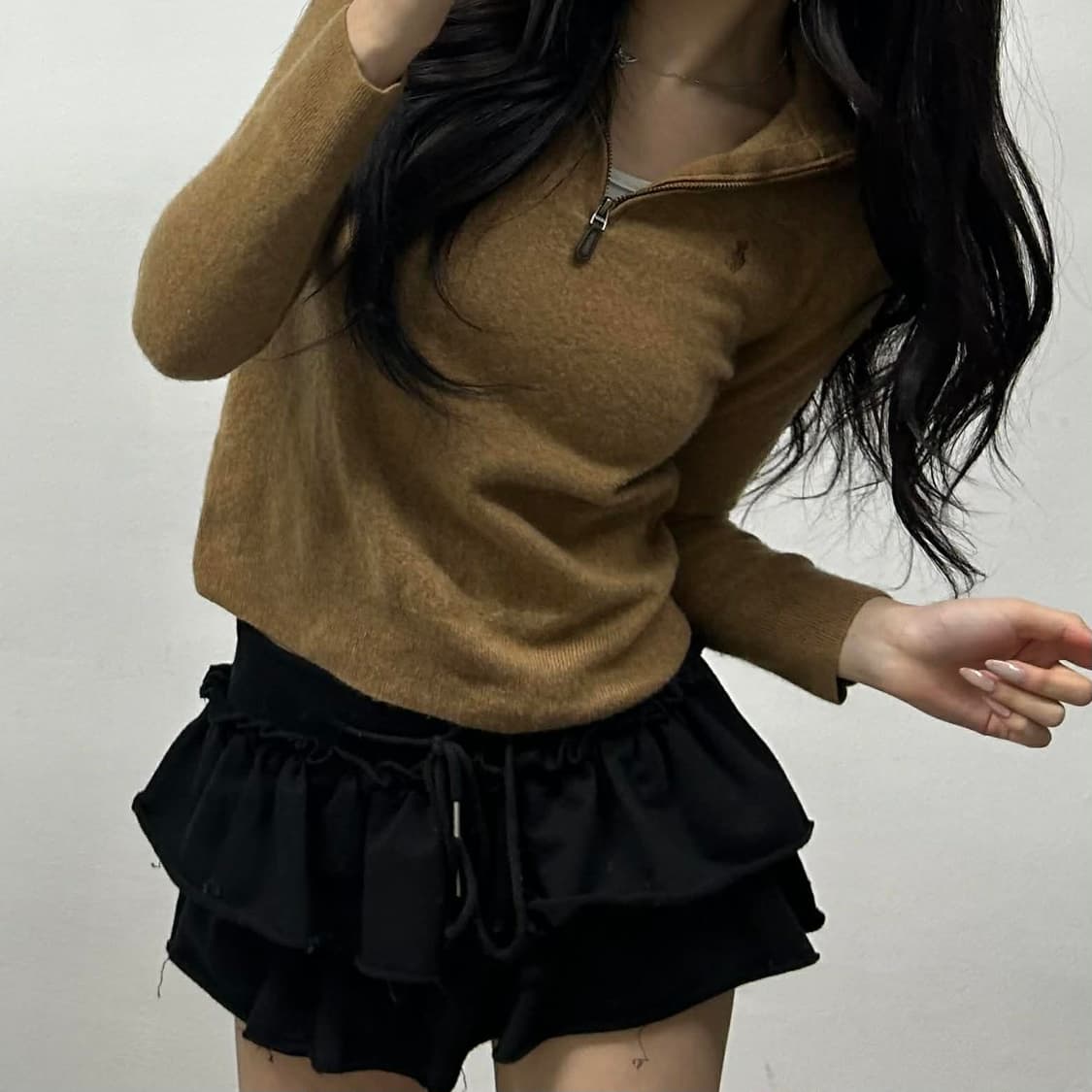 폴로 랄프로렌 신형 큐알택 베이지 니트 하프집업(S) 상품이미지1