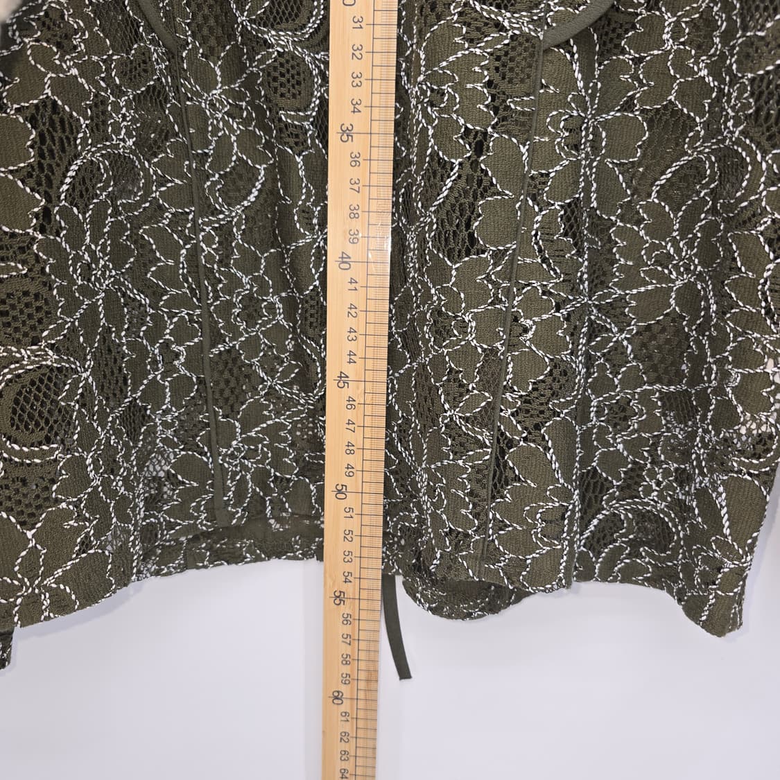 카키색 레이스 블라우스 빅카라 긴팔 상품이미지9