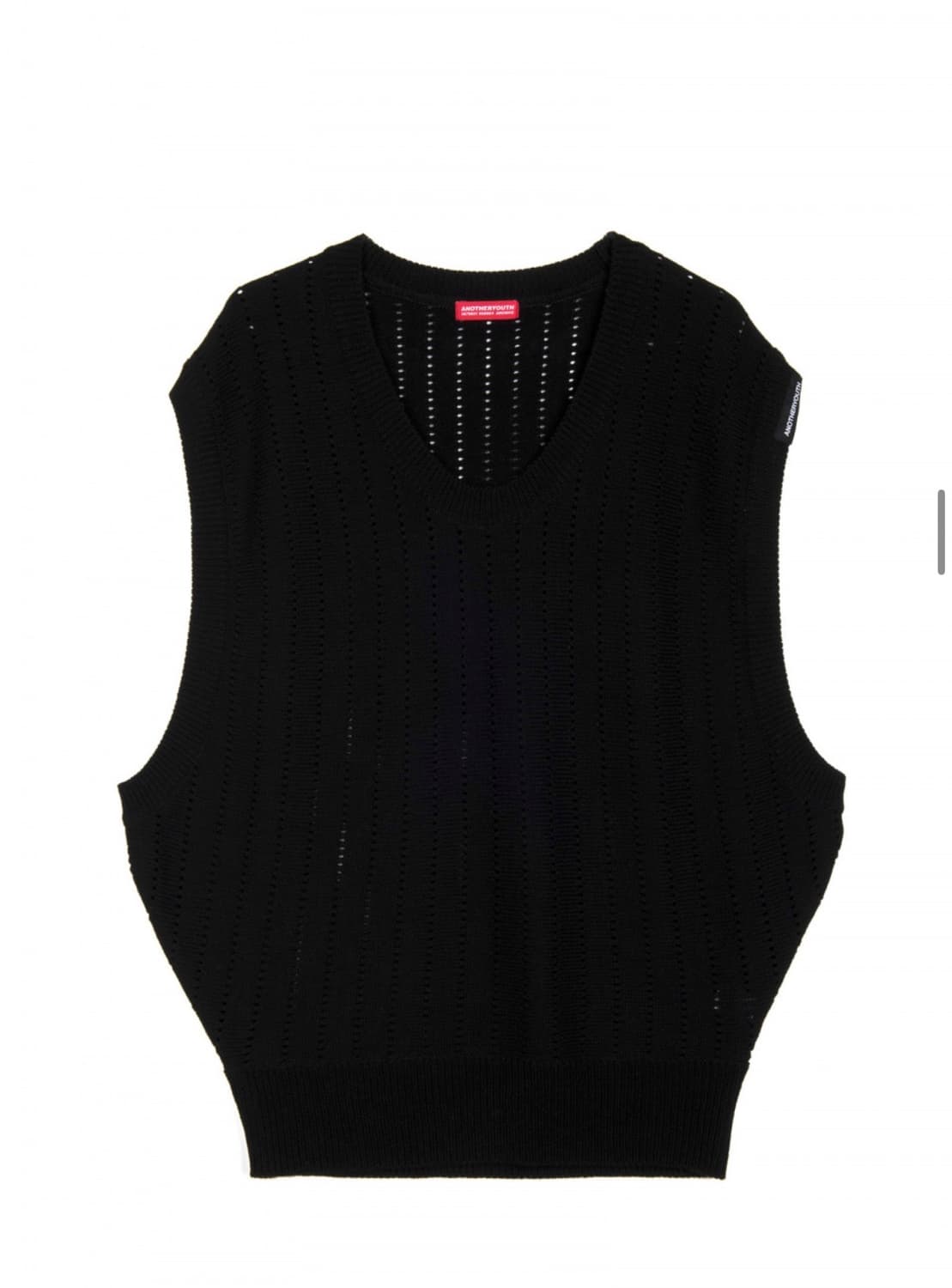 Anotheryouth 어나더유스 메쉬 니트 베스트 블랙 OS 상품이미지5
