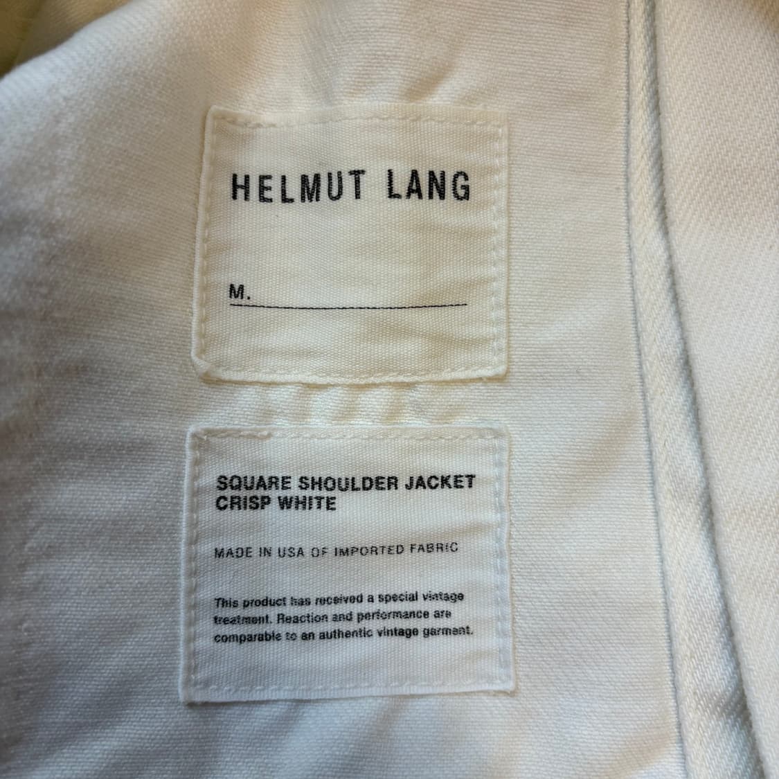 헬무트랭 스퀘어 숄더 자켓 화이트 상품이미지1