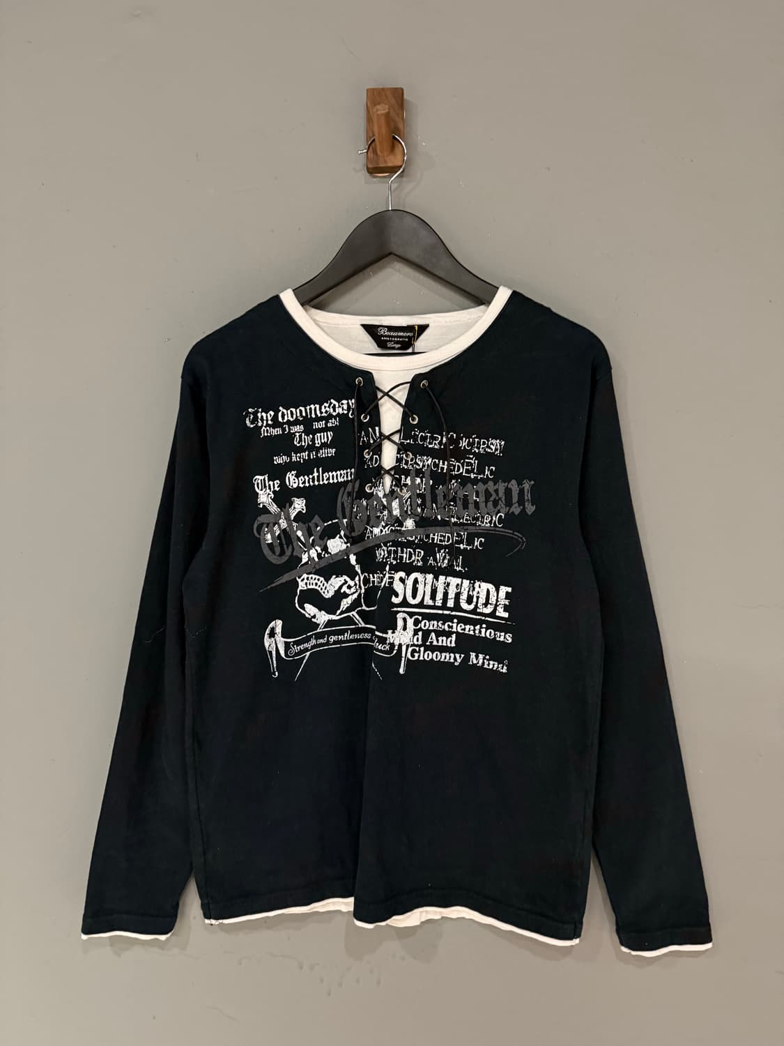 eyelet detail punk printing long sleeve 상품이미지5