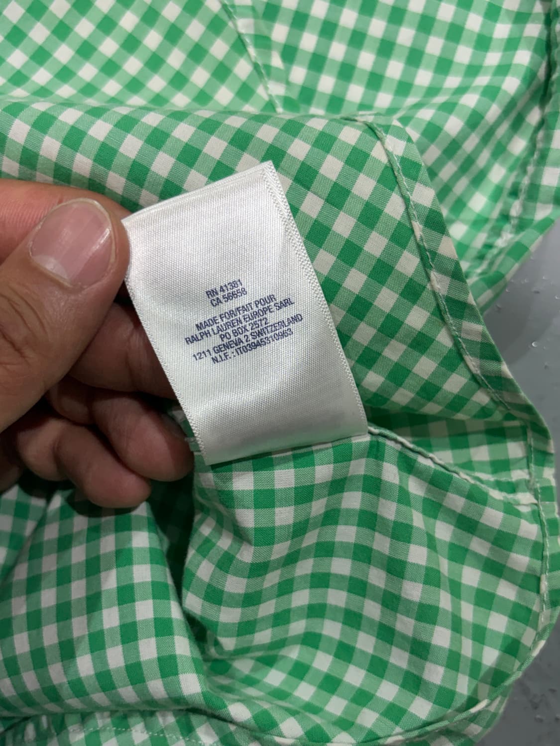 폴로 랄프로렌(PoloRalphLauren) 그린 깅엄 체크 반팔 셔츠 상품이미지7