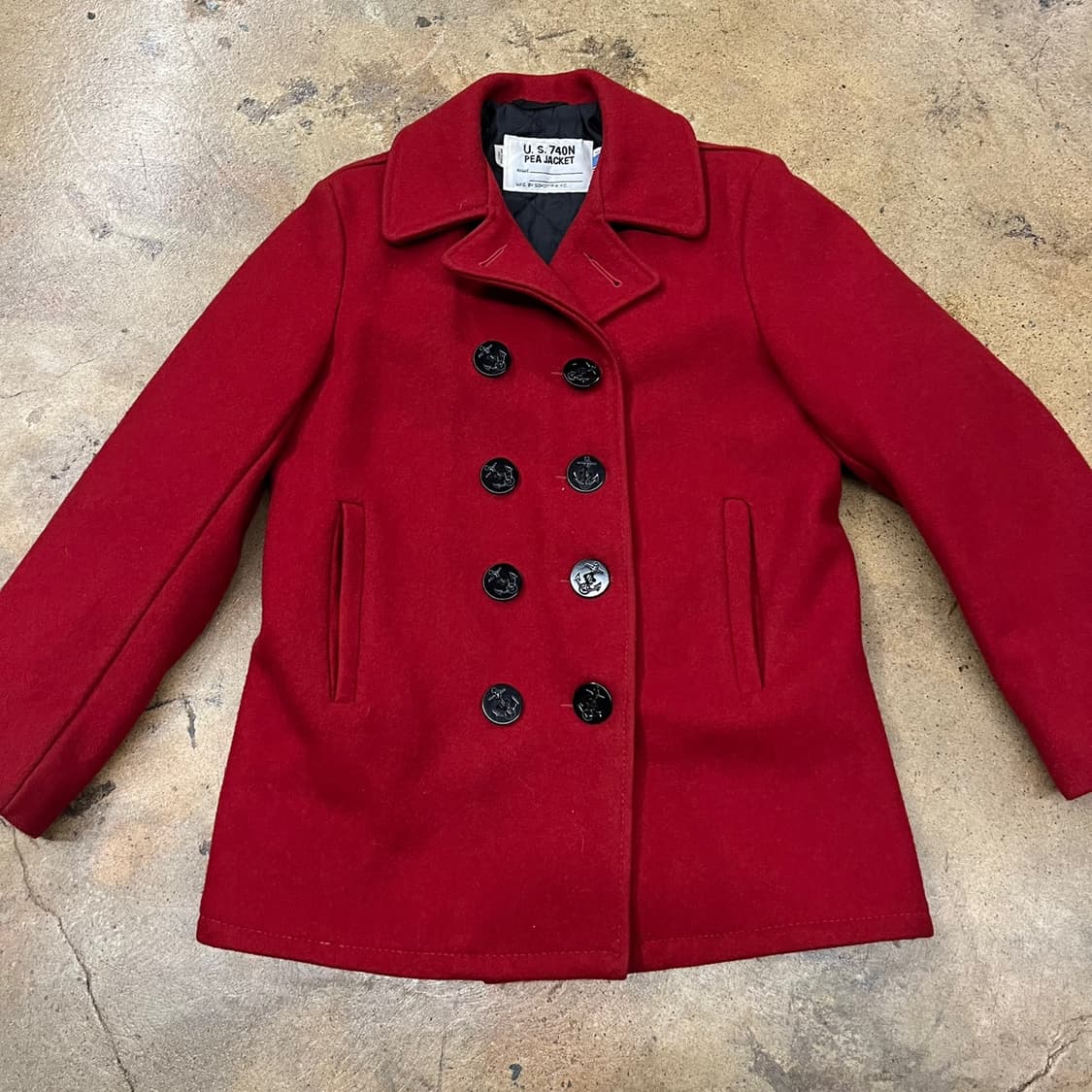 [정품] Schott U.S. TAIN 빨간색 피코트 더블 버튼 b17 상품이미지3