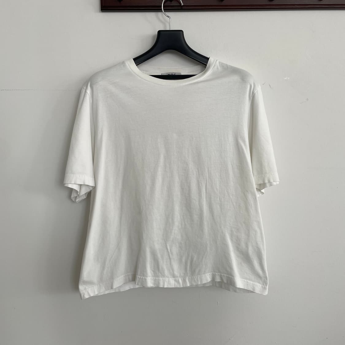 코스 S,95-100 화이트 라운드넥 반팔 티셔츠 상품이미지1