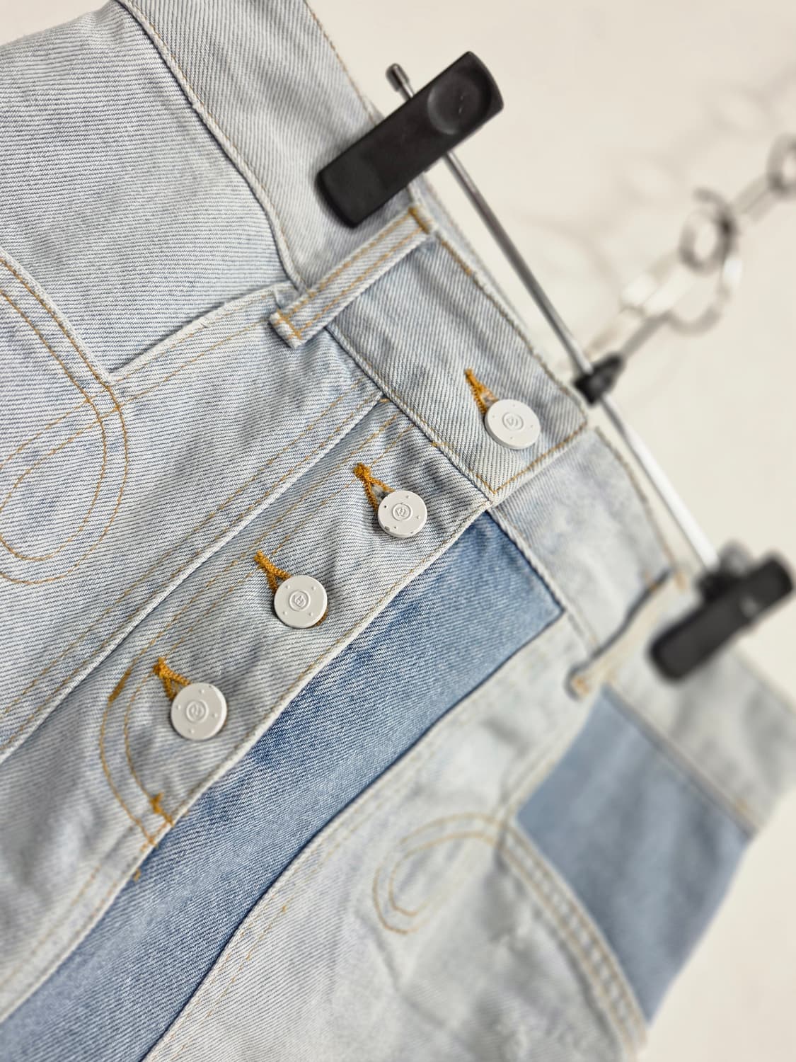 럭키슈에뜨 패치워크 데님 스커트 36 상품이미지3