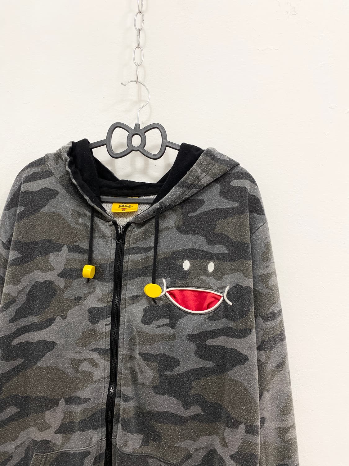 [UP! SMILE] 그레이 카모 y2k 포켓 후드집업 상품이미지7