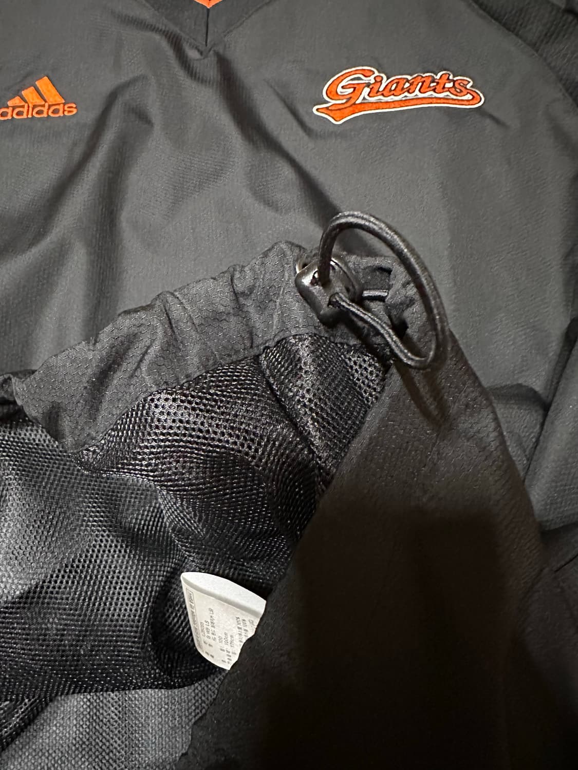 아디다스 올드스쿨 롯데 자이언츠 웜업 바람막이 아디다스 블랙 상품이미지8