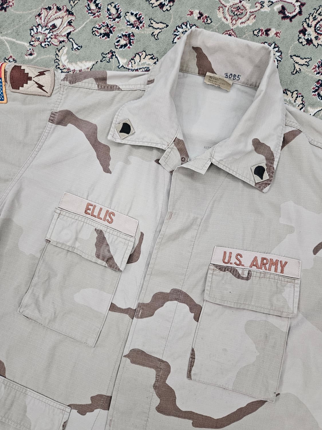 [최종할인] 00'US ARMY 풀패치 사막3색 BDU L-R 105 상품이미지2