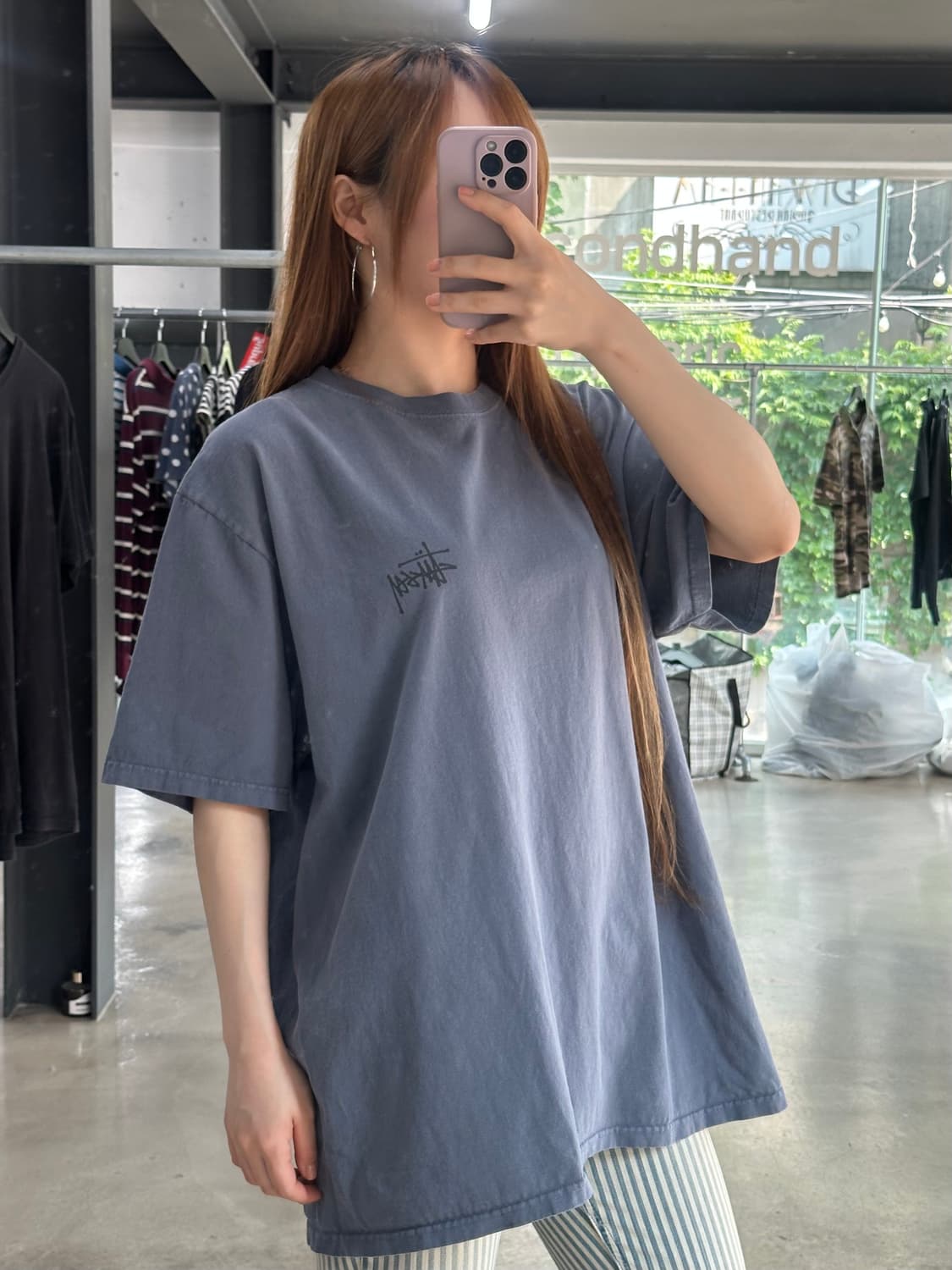 스투시 피그먼트 다이드 반팔티 인디고 상품이미지3