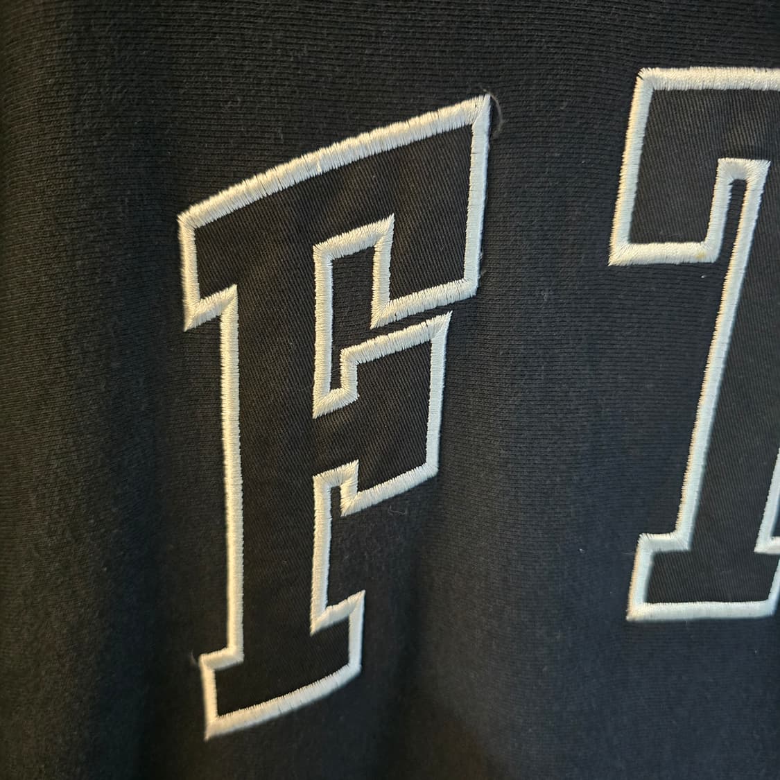 FTC 후드티 블랙 아치로고 자수 오버핏 스트릿 후디 상품이미지5