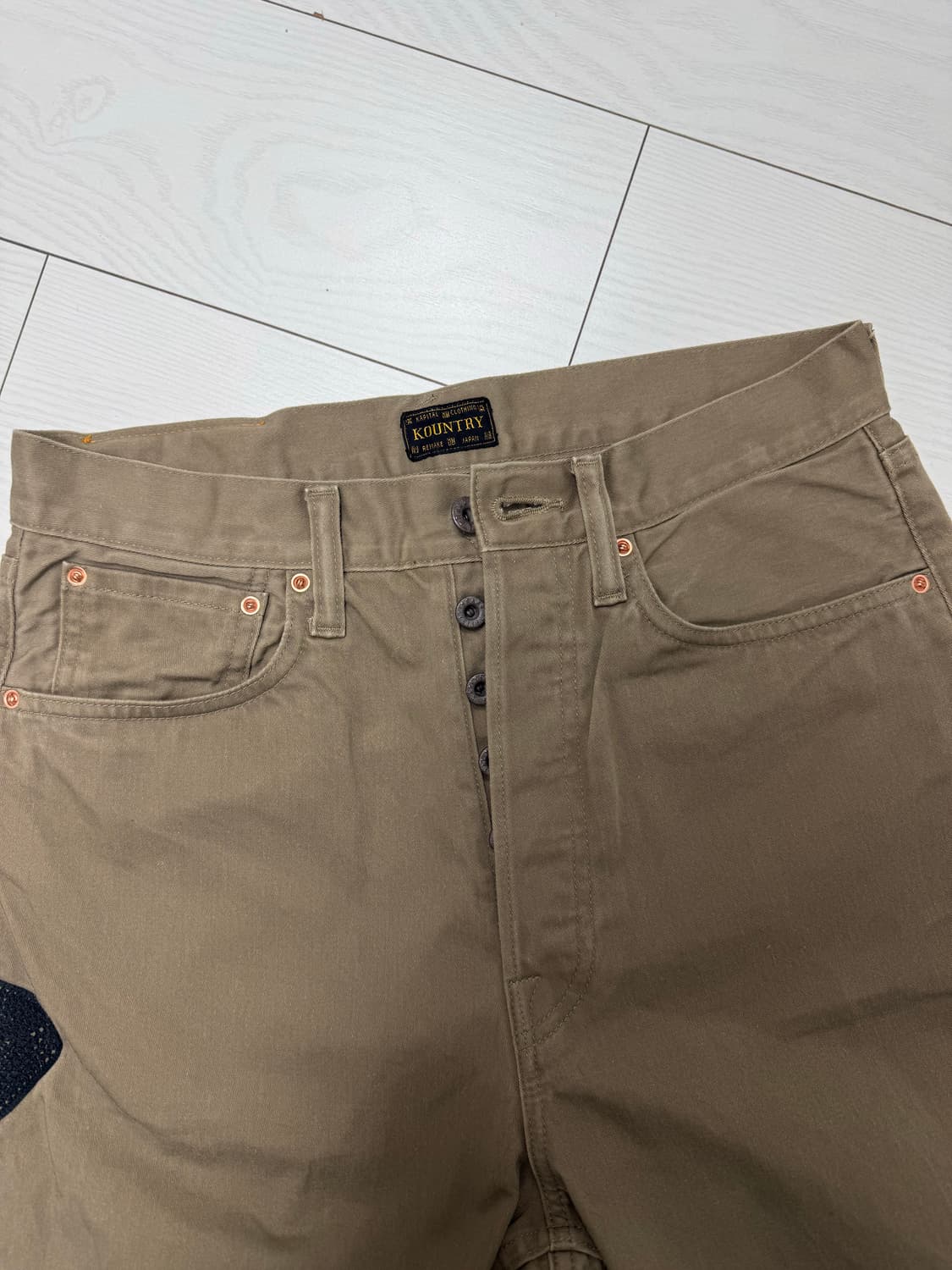 캐피탈 빈티지 사틴 멕시칸 턱시도 5P 오카길리 팬츠 모카 베이지 상품이미지3