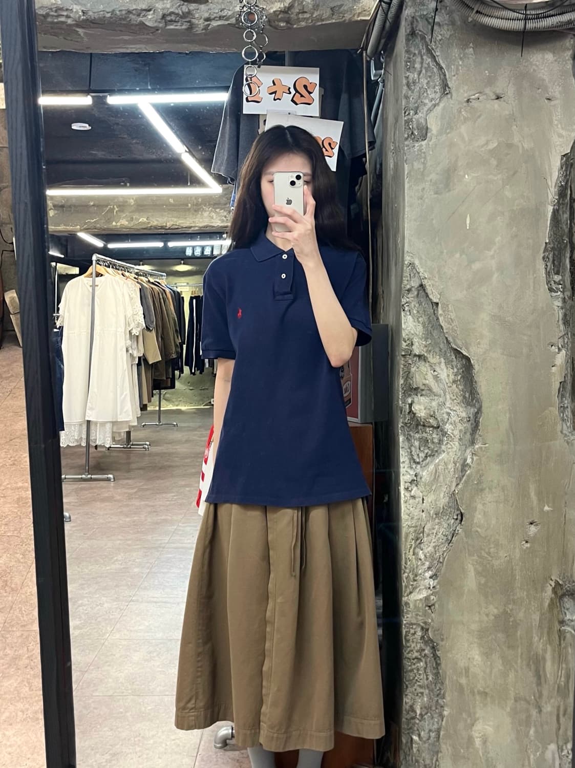 폴로 랄프로렌 슬림핏 반팔 카라티 네이비 M #csz4015 상품이미지2