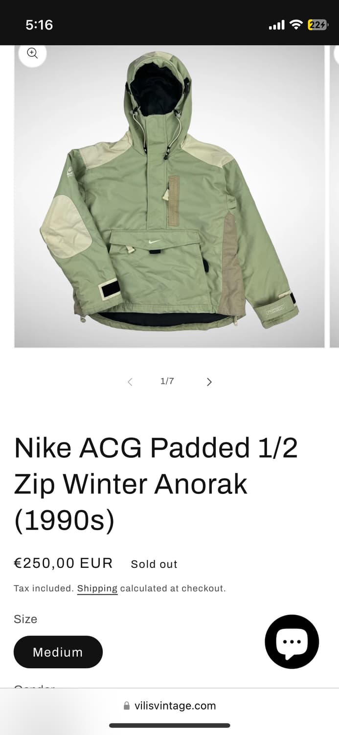 나이키 acg 90s 스노보드 라인 아노락 판매합니다  상품이미지7