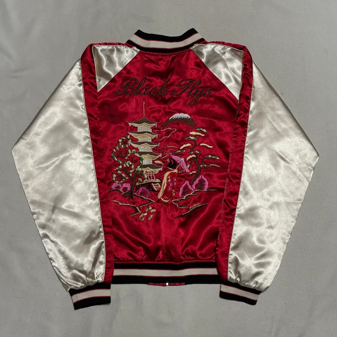 M jpn vtg 용자수 레드 스카쟌 상품이미지2