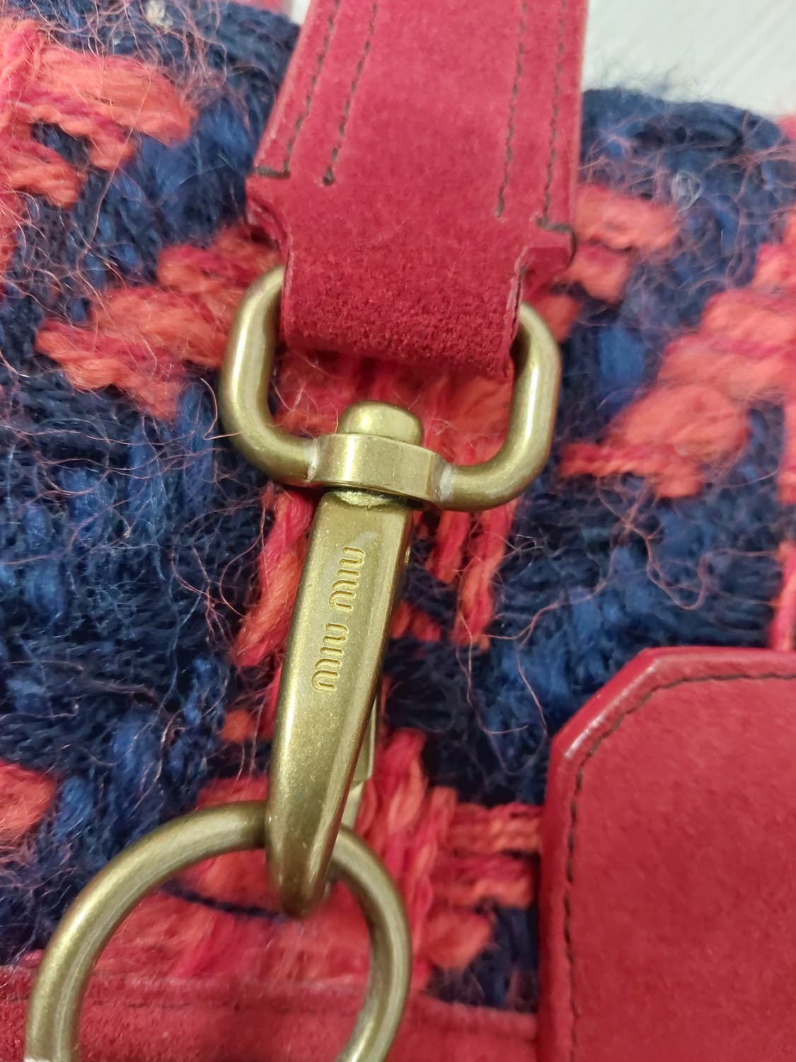 미우미우 00's 빈티지 울 숄더백 상품이미지4