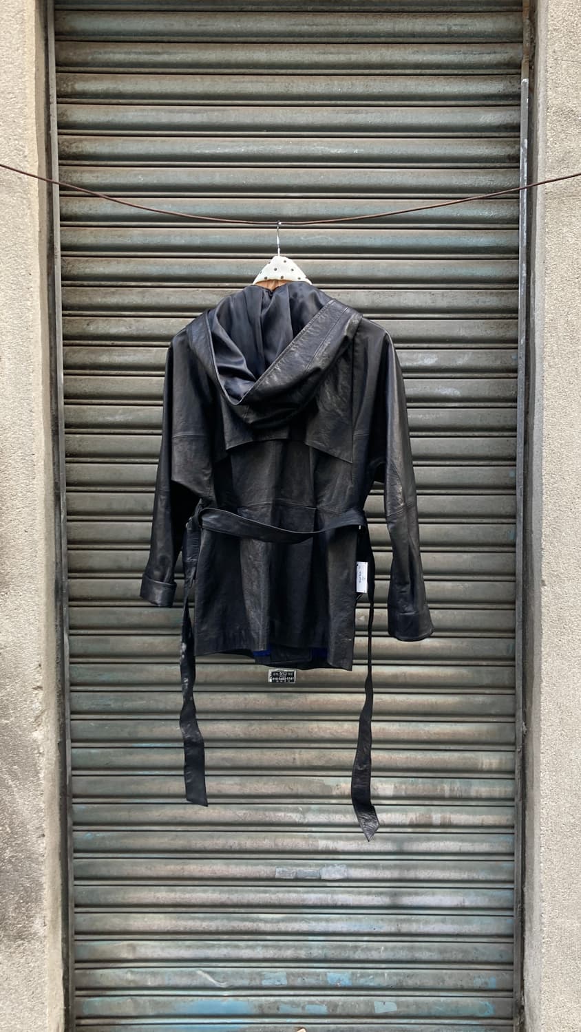 이태리 램스 후드 실루엣 레더재킷 상품이미지2