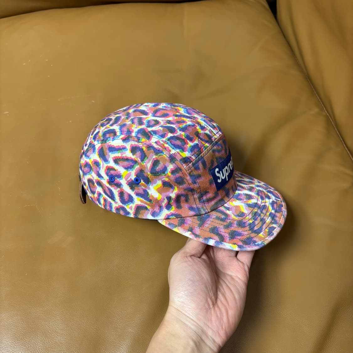 슈프림 캠프캡 모자 박스로고 레오파드 상품이미지3