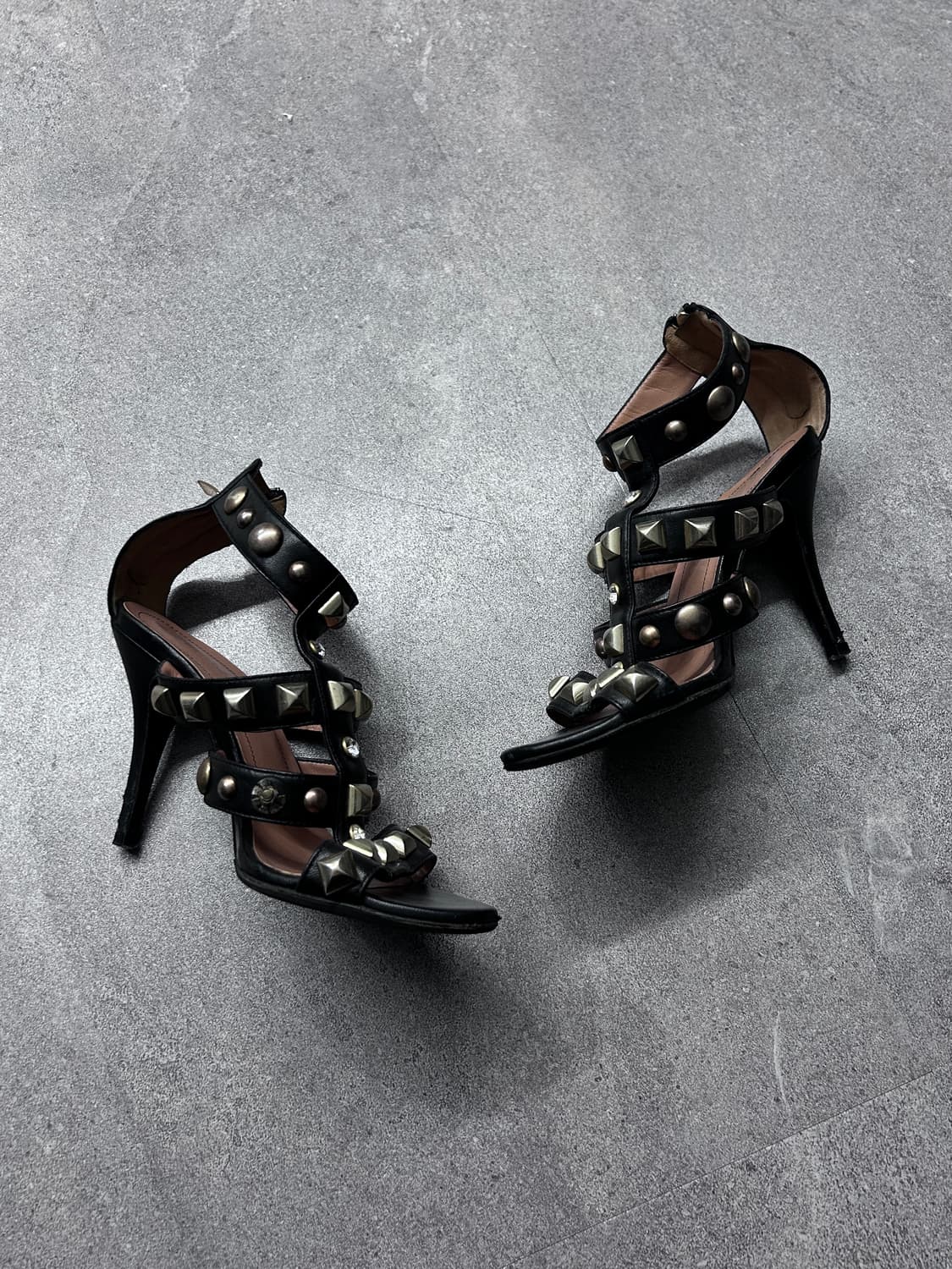 Blumarine 블루 마린 스터드 샌달 힐 상품이미지4