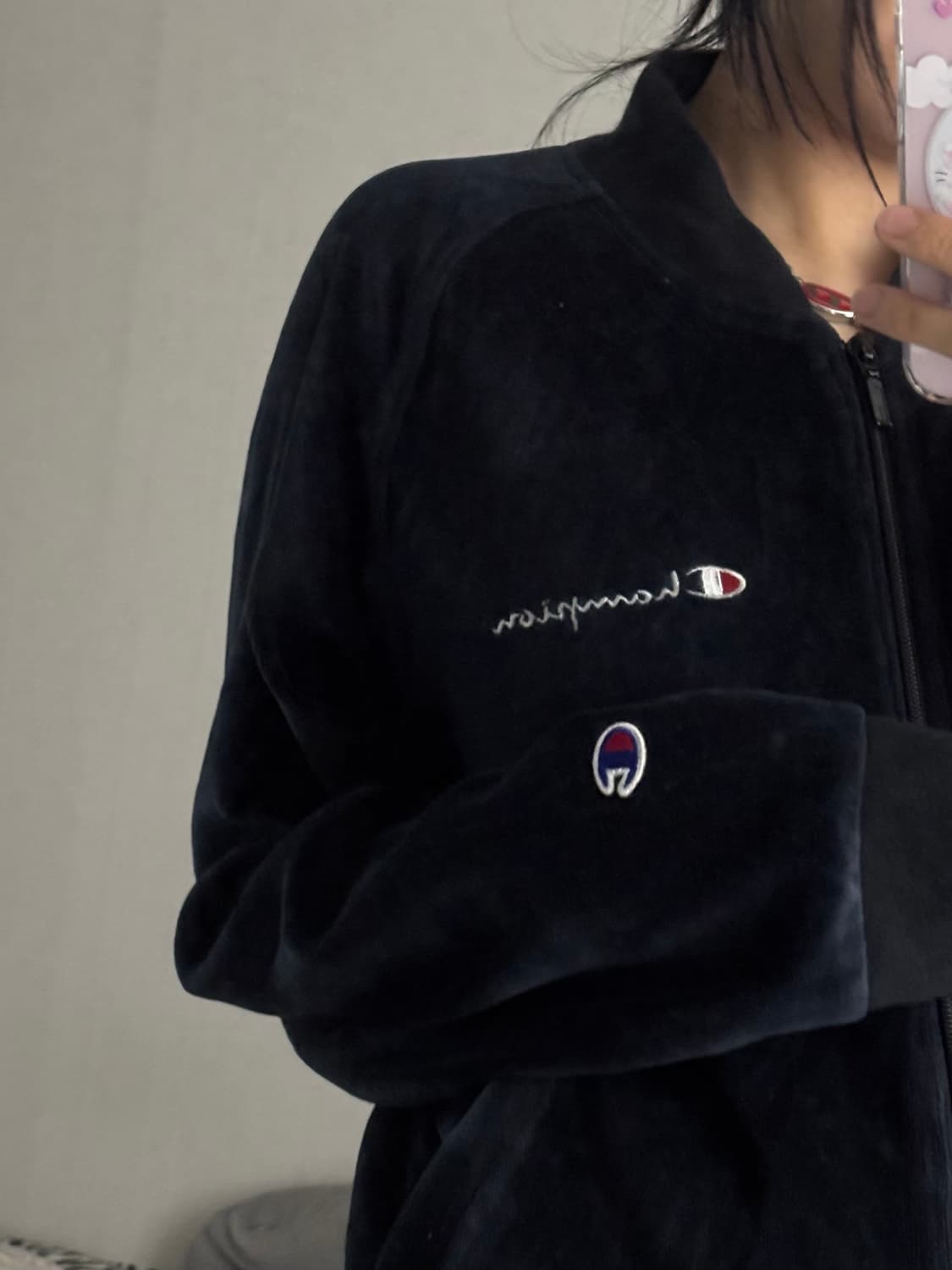 챔피온 벨벳 자켓 블루종 M 상품이미지5