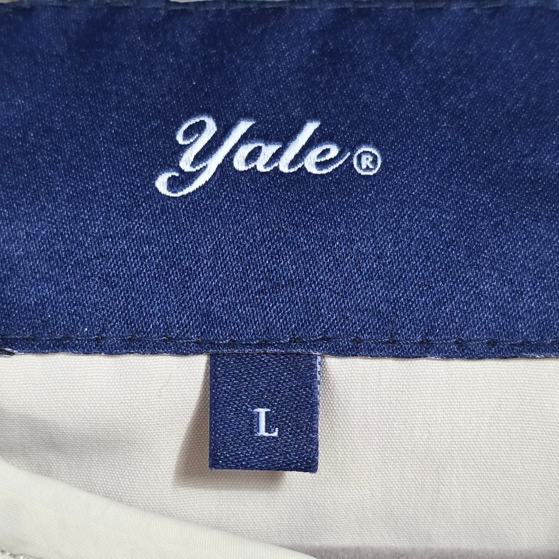 0773 Yale 예일 아이보리 퀼팅 패딩 자켓 L 상품이미지6