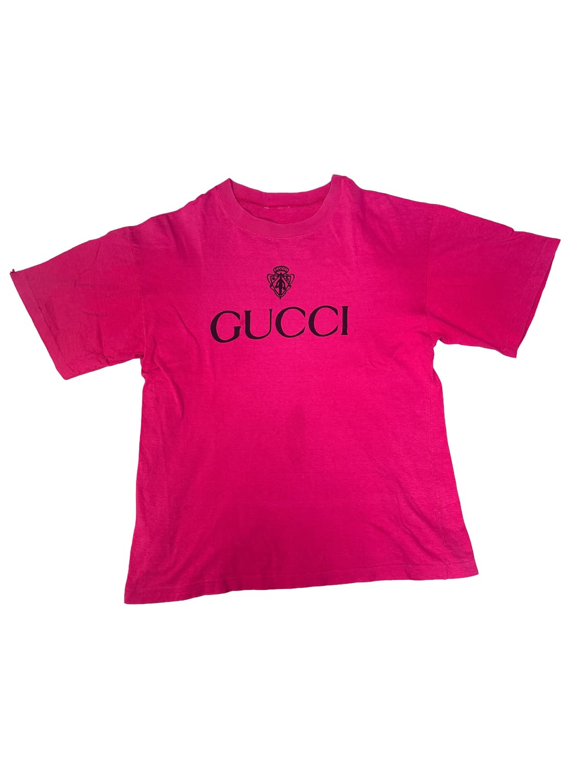 빈티지 90s 구찌 GUCCI 부틀렉 핫핑크 티셔츠 L 상품이미지1