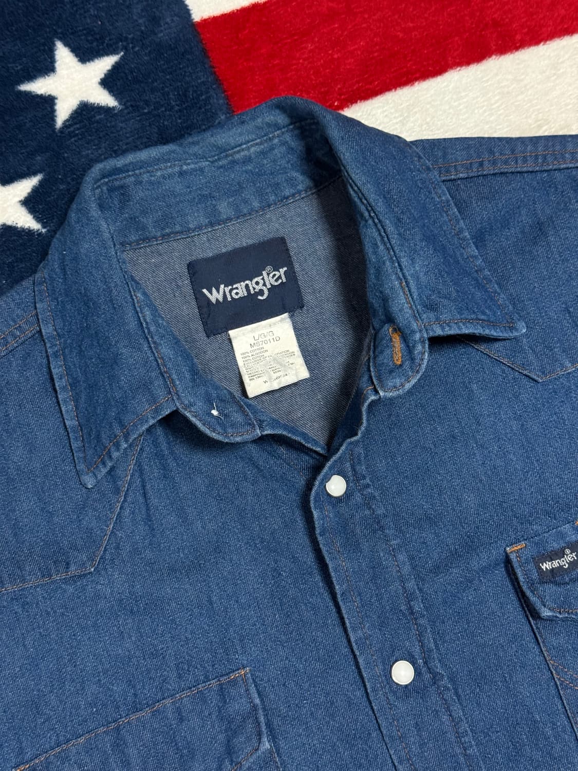 랭글러웨스턴데님셔츠 Wrangler western shirt 빈티지셔츠 상품이미지7