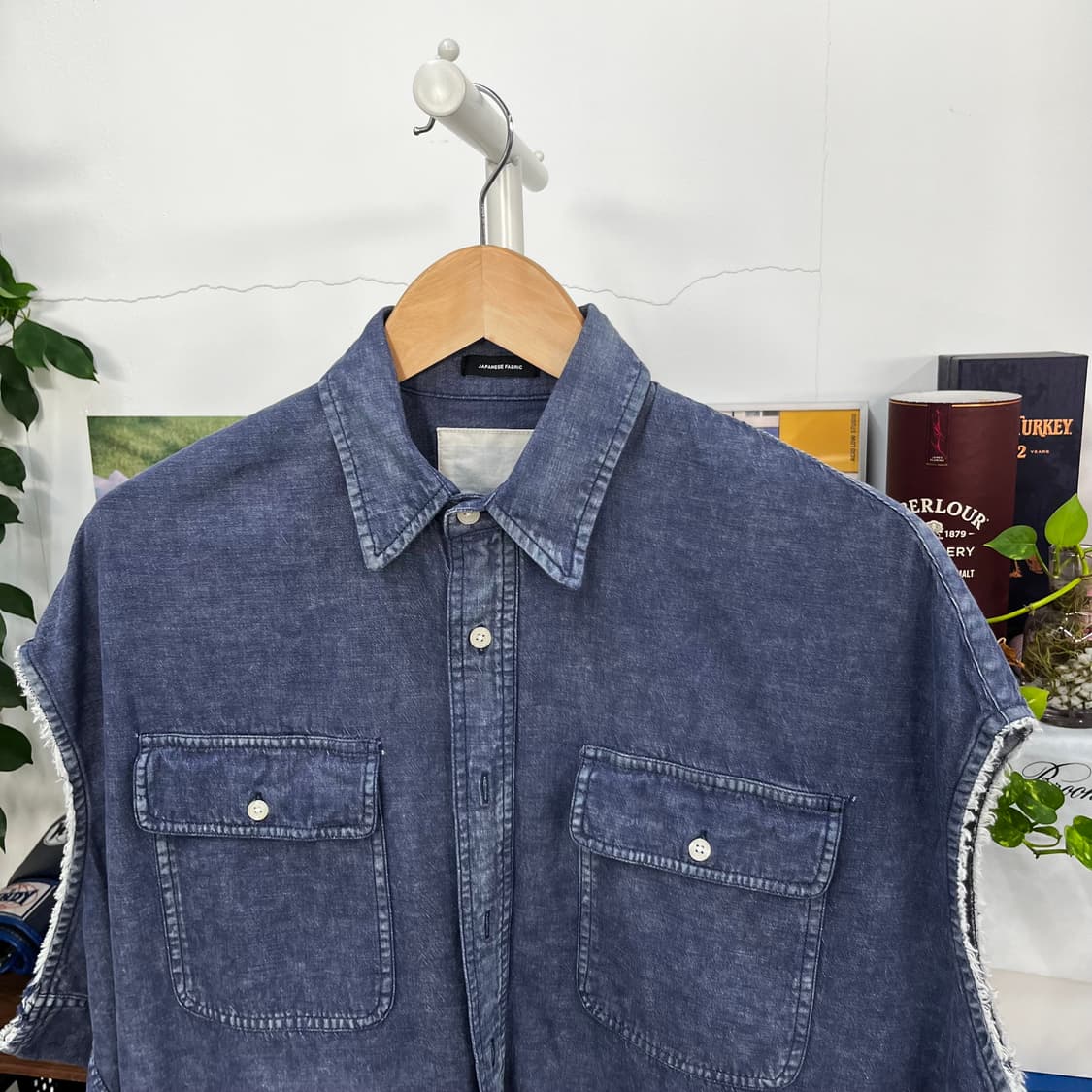 R13 알써틴 오버사이즈 슬리브리스 셔츠 M 상품이미지2